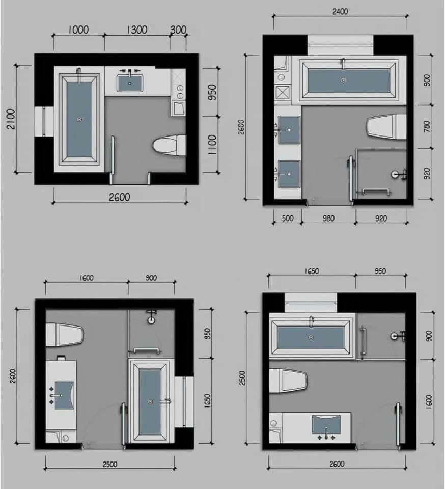 Mẫu 4: Bố Trí Nhà Vệ Sinh Hiện Đại Tiện Dụng I QA Home