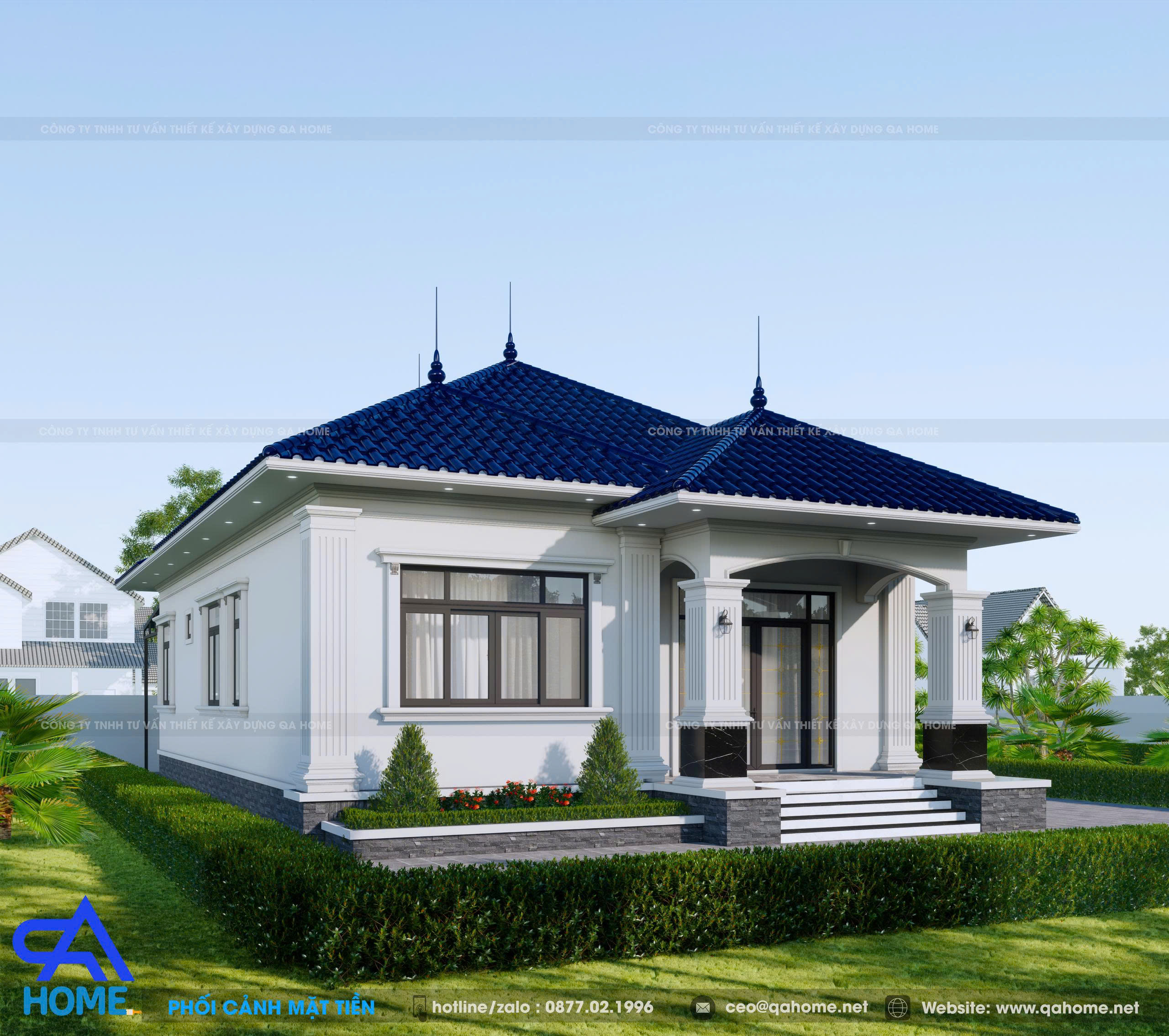 Dự Án Thiết Kế Nhà Vườn 1 Tầng Mái Nhật Đẹp Tại Hà Tĩnh I Anh Chinh
