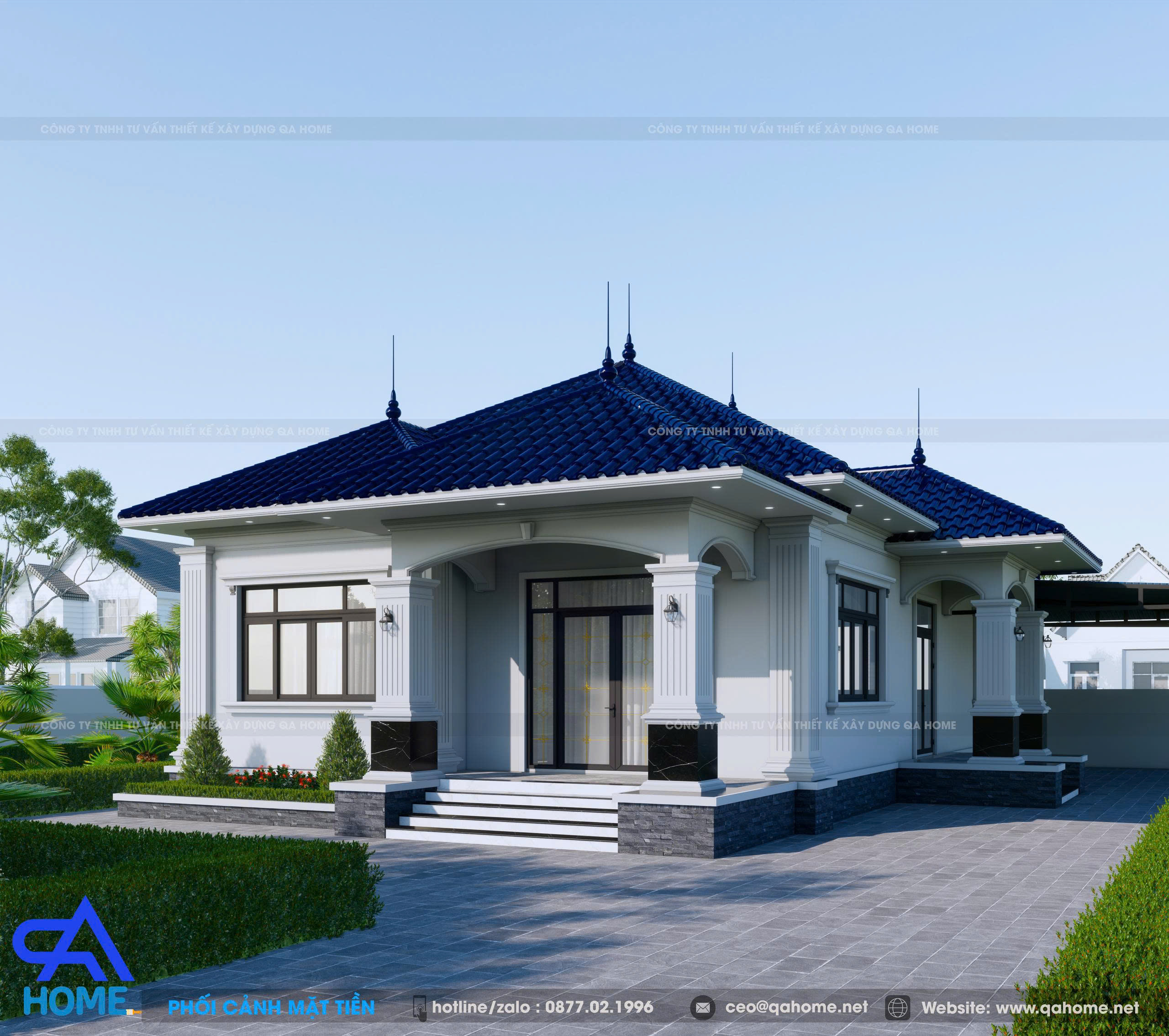 Dự Án Thiết Kế Nhà Vườn 1 Tầng Mái Nhật Đẹp Tại Hà Tĩnh I Anh Chinh