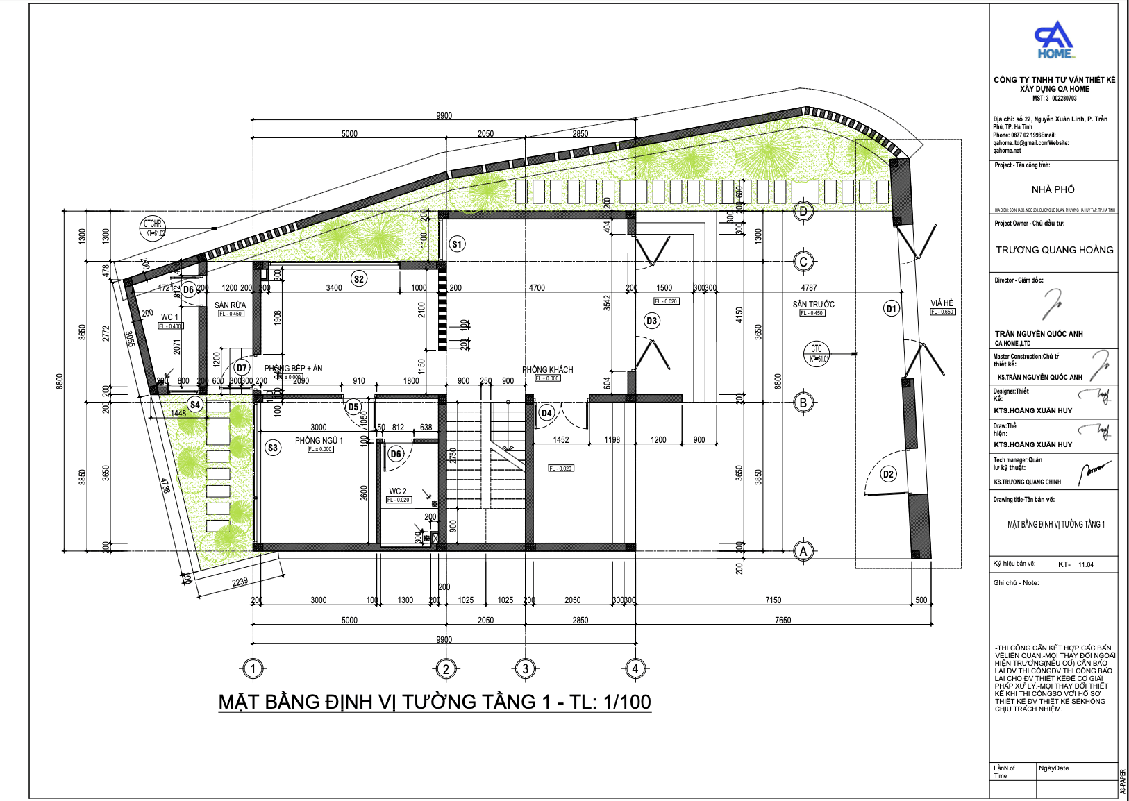 Mẫu Nhà 2 Tầng Mái Nhật Hiện Đại – Anh Chị Oanh Hoàng, P. Thành Sen, Hà Tĩnh