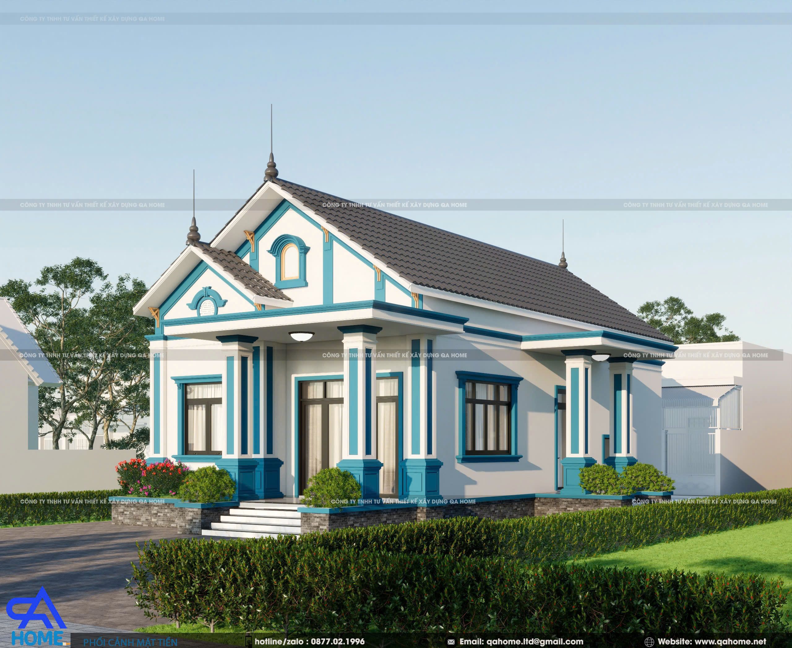 Dự Án Nhà Cấp 4 Mái Thái Bác Hùng Cẩm Xuyên