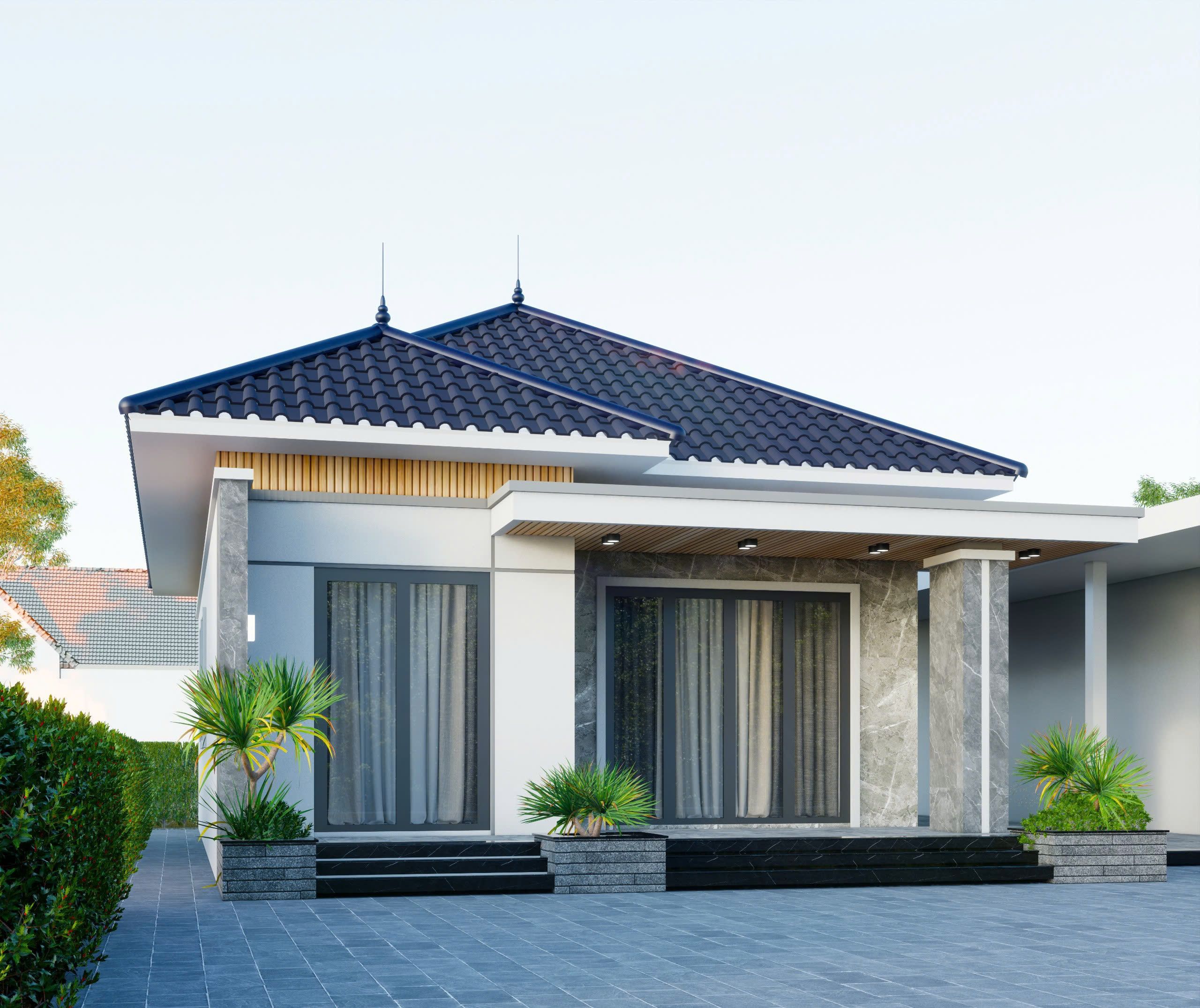 Dự Án Cấp 4 Nhà Mái Nhật Hiện Đại Anh Khánh