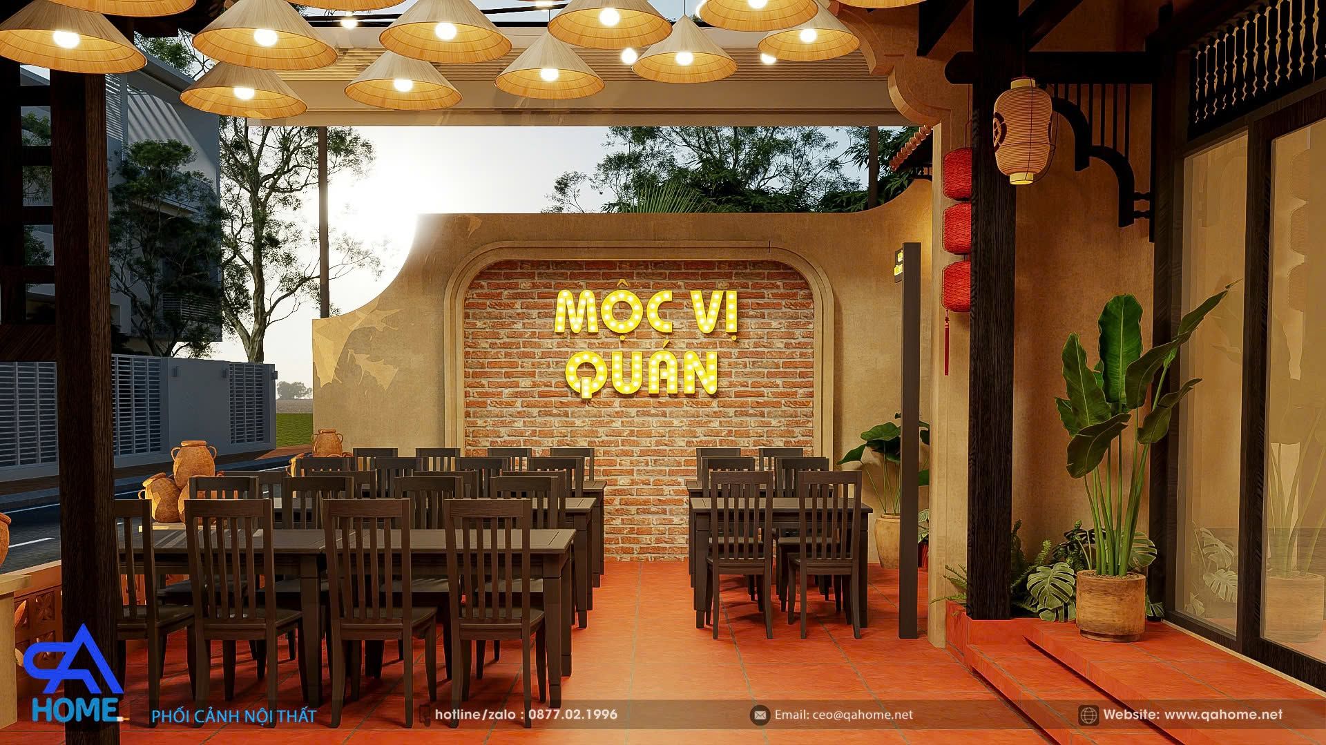 thi công quán ăn Mộc Vị Quán